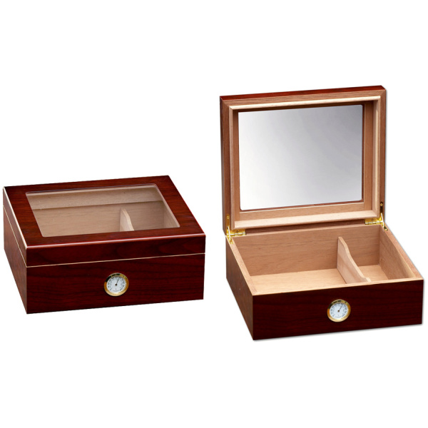 Chalet Glass Top Humidor - 25 Cigar Capacity